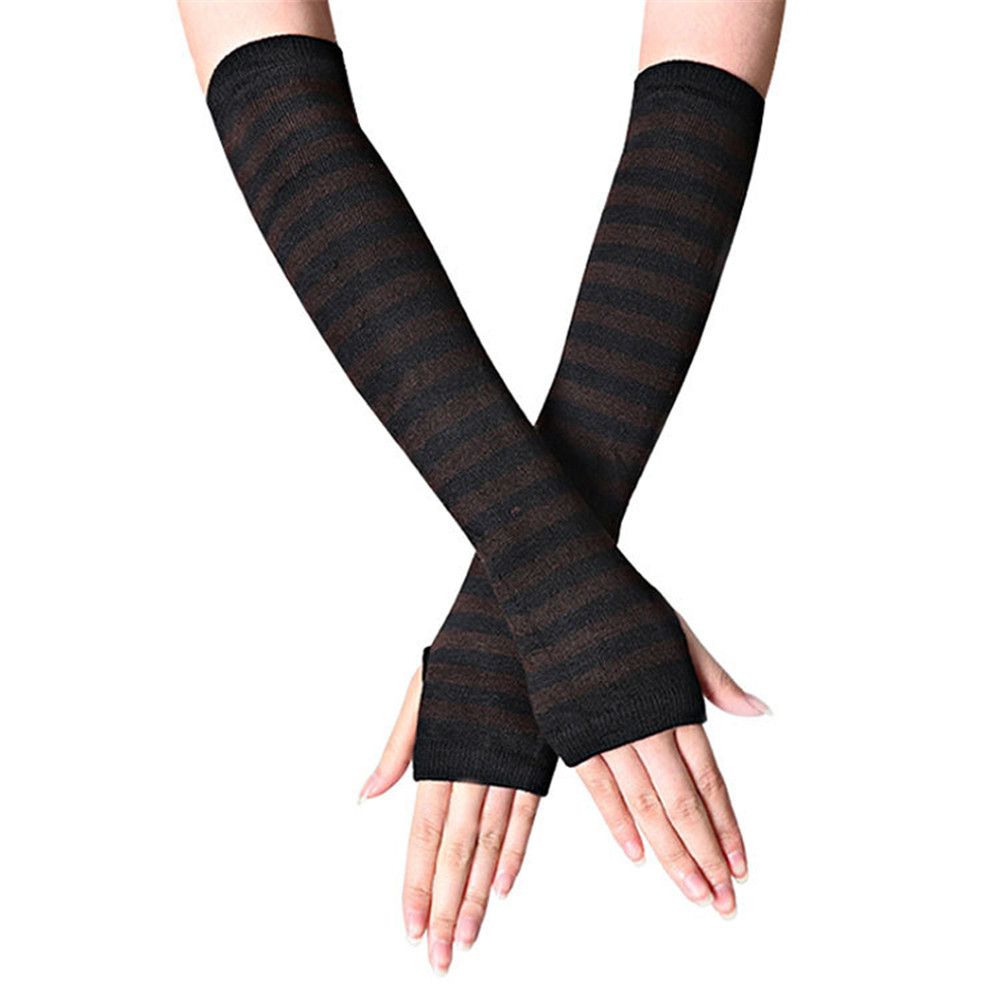 Fingerless Glove Knit - Women Girls Arm Cover Long Sleeve