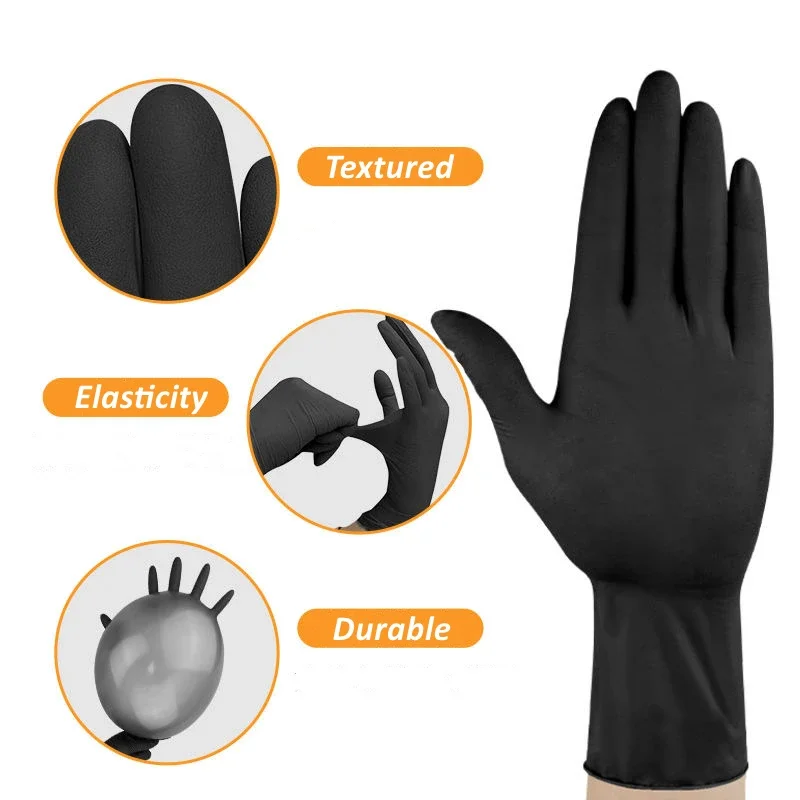 10/20/50/100PCS Black Nitrile  - огляд і ціна Nitrile Mechanic Glove