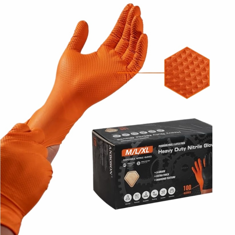 8Mil Heavy Duty Orange Nitrile - огляд і ціна Nitrile Mechanic Glove