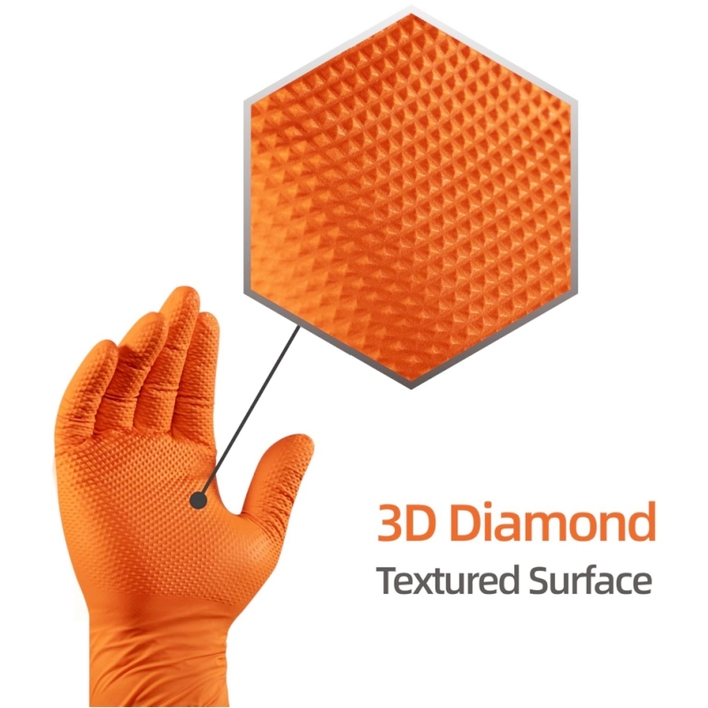 8Mil Heavy Duty Orange Nitrile - огляд і ціна Nitrile Mechanic Glove